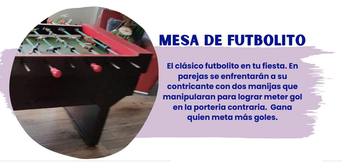 mesa de futbolito